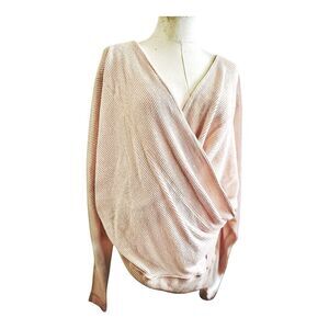 Free People Cozy With You Draped Crossover Top Size Medium Casual Cozy Boho